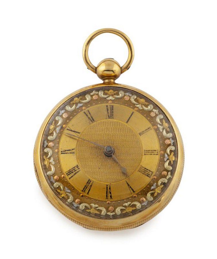 English 18ct Gold Fusee Pocket Watch, 19th Century - Watches - Pocket ...