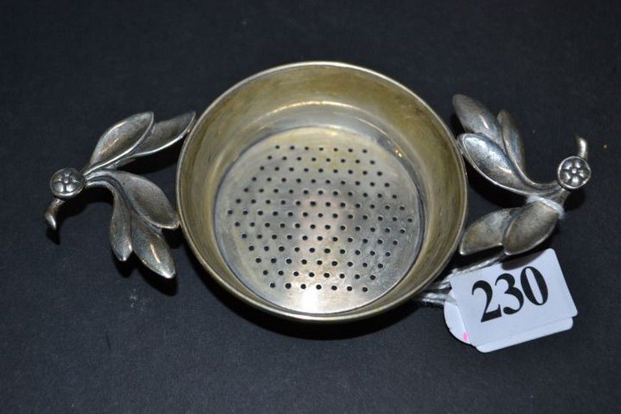 800 Silver Tea Strainer with Tree Design - Flatware/Cutlery and ...