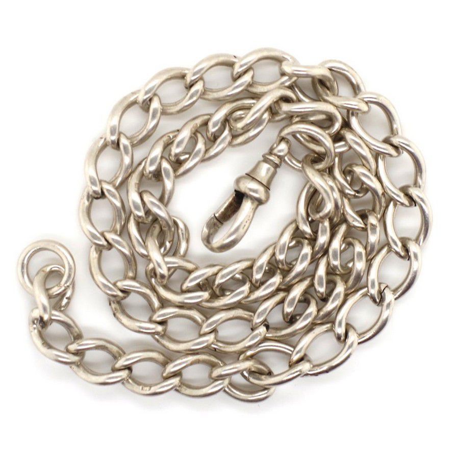 1965 Elizabeth II Sterling Silver Fob Chain Necklace/Chain Jewellery