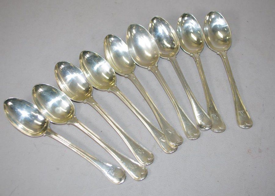 Victorian Sterling Silver Dessert Spoons Set - Flatware/Cutlery and ...