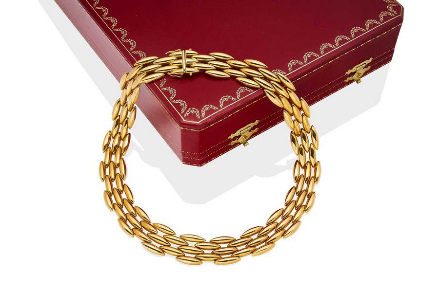 Cartier Gold Gentiane Collar 1997 Necklace Chain Jewellery