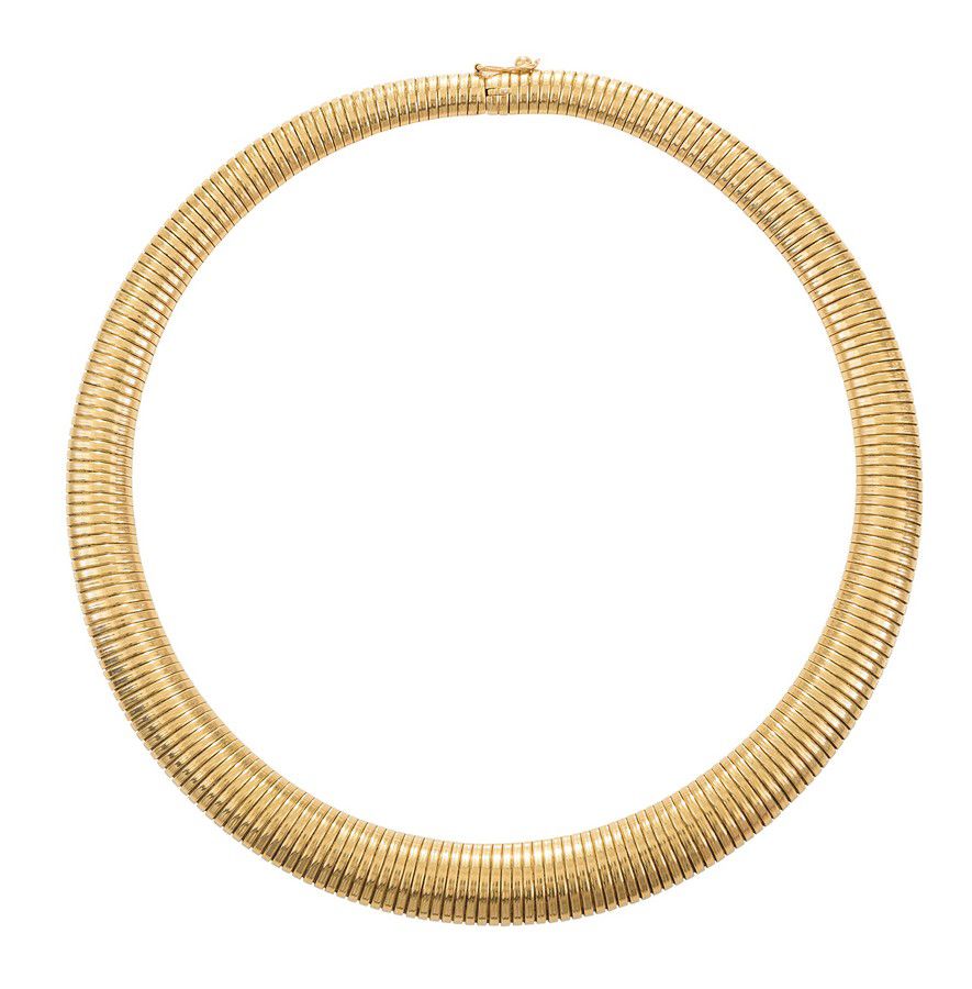 18ct Gold Flexible Link Collar - 370mm Length - Necklace/Chain - Jewellery