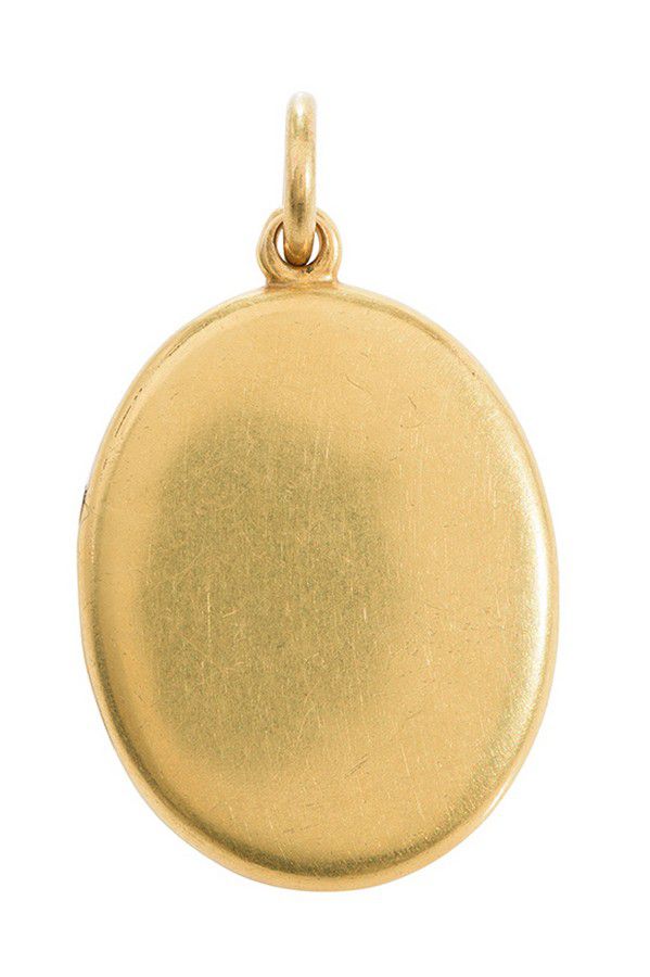 1875 Engraved Gold Locket - Pendants/Lockets - Jewellery