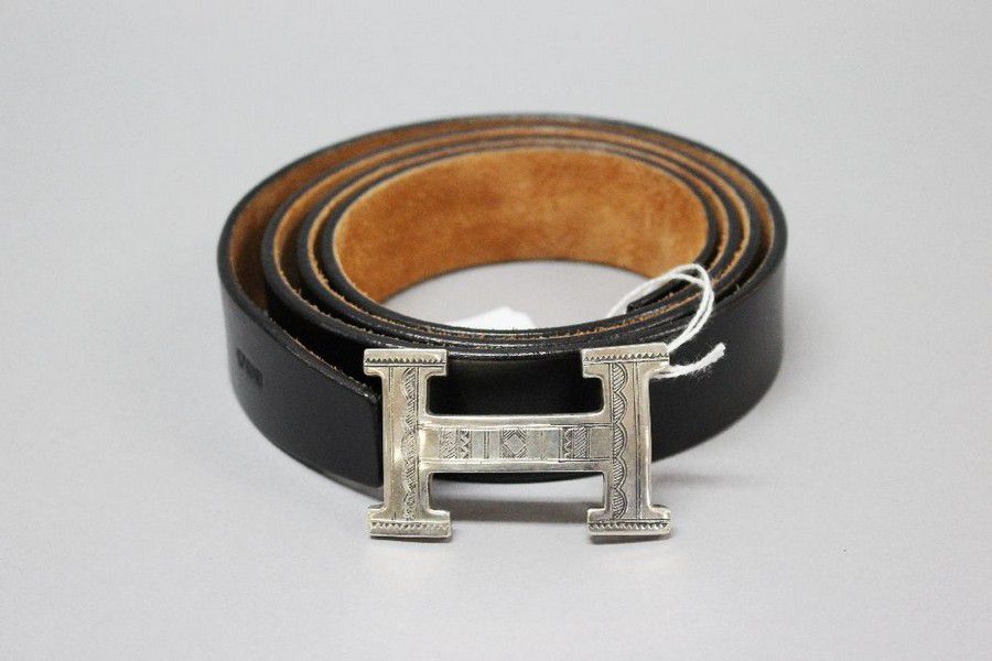 hermes sterling silver belt buckle