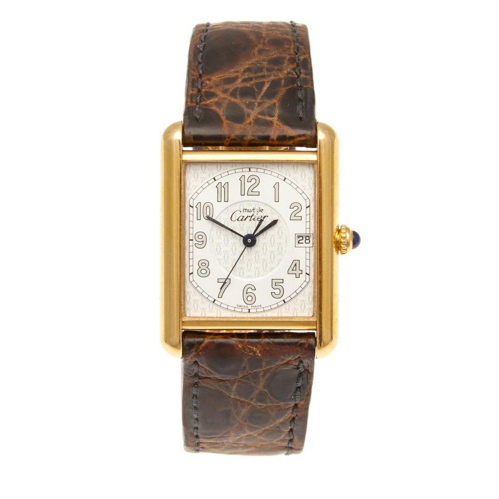 Cartier Quartz Watch with Gold Plated Case and Strap - Watches - Wrist ...