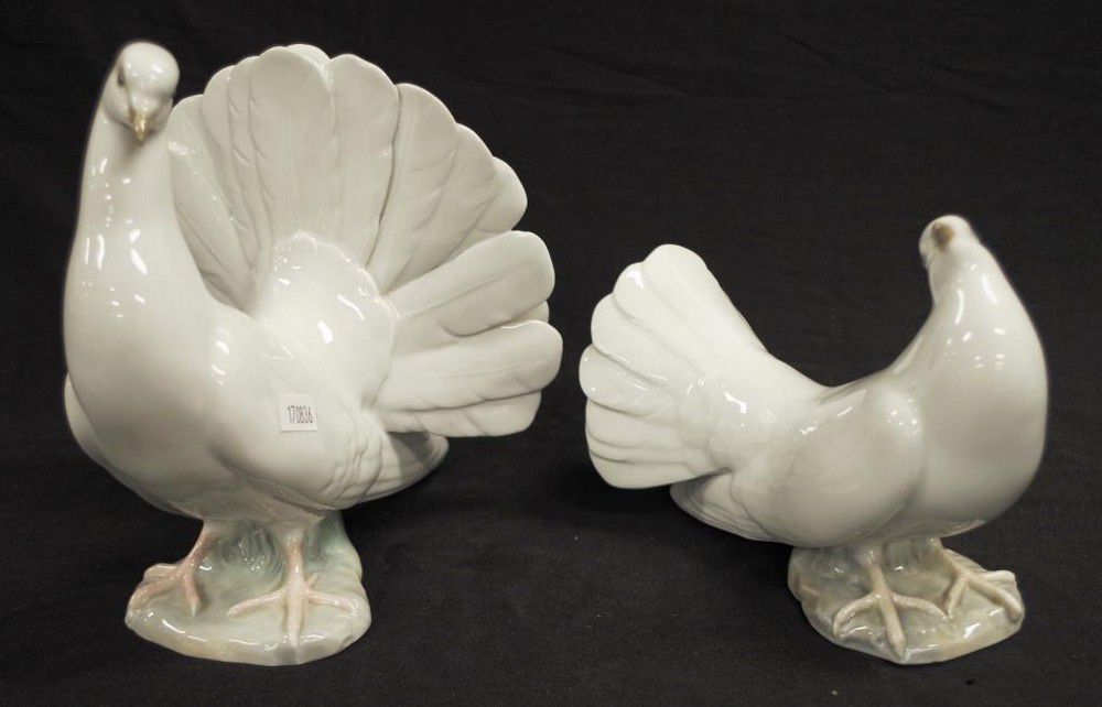 Lladro Dove Figurines Pair Lladro and Nao Ceramics