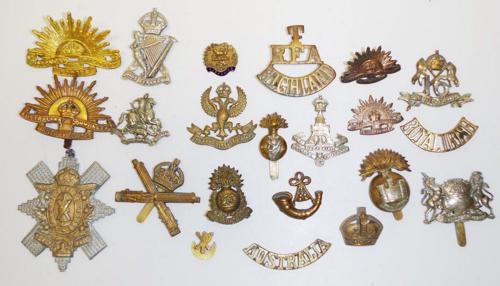 British & Australian Military Brass Badges Collection - Medals, Badges ...