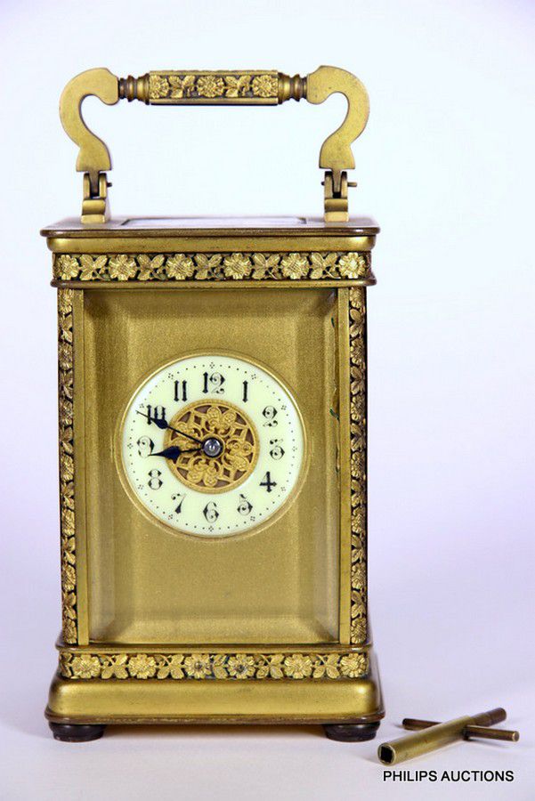 An antique gilt bronze carriage clock, later 19th century,… - Clocks ...