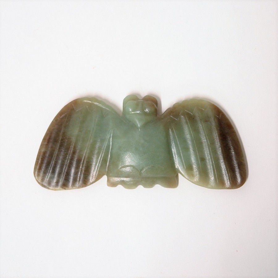 Carved Jade Owl Pendant with Hidden Suspension Hole - Zother - Oriental