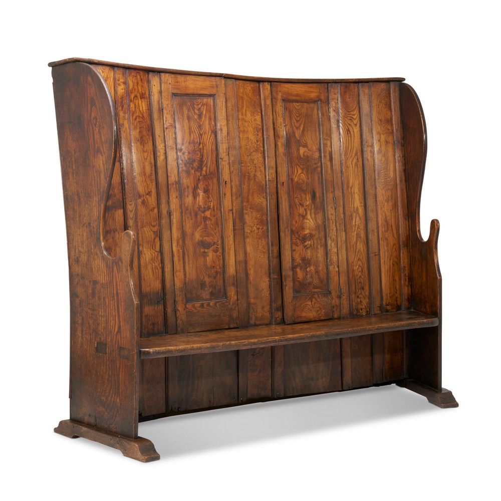 George III Elm Bacon Settle, Late 18th Century, Provenance Melbourne ...
