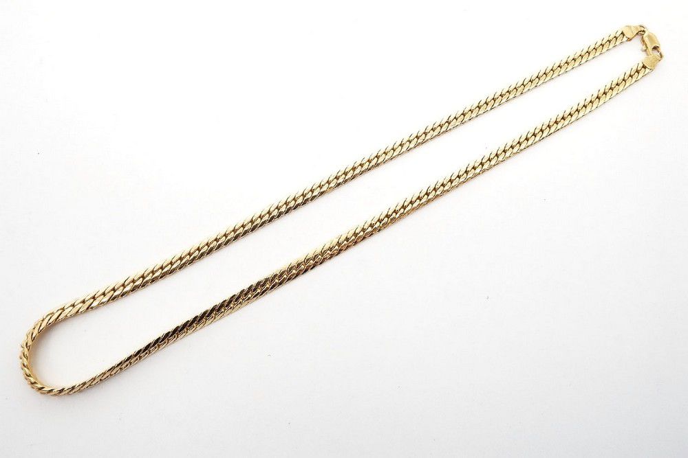 Hollow File Curb Link Chain in 9ct Yellow Gold - Necklace/Chain - Jewellery
