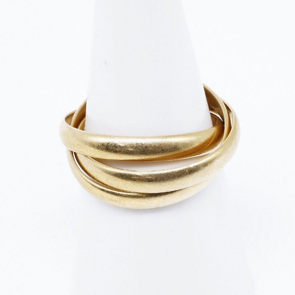 18ct yellow gold Russian wedding ring, 6.9g Rings