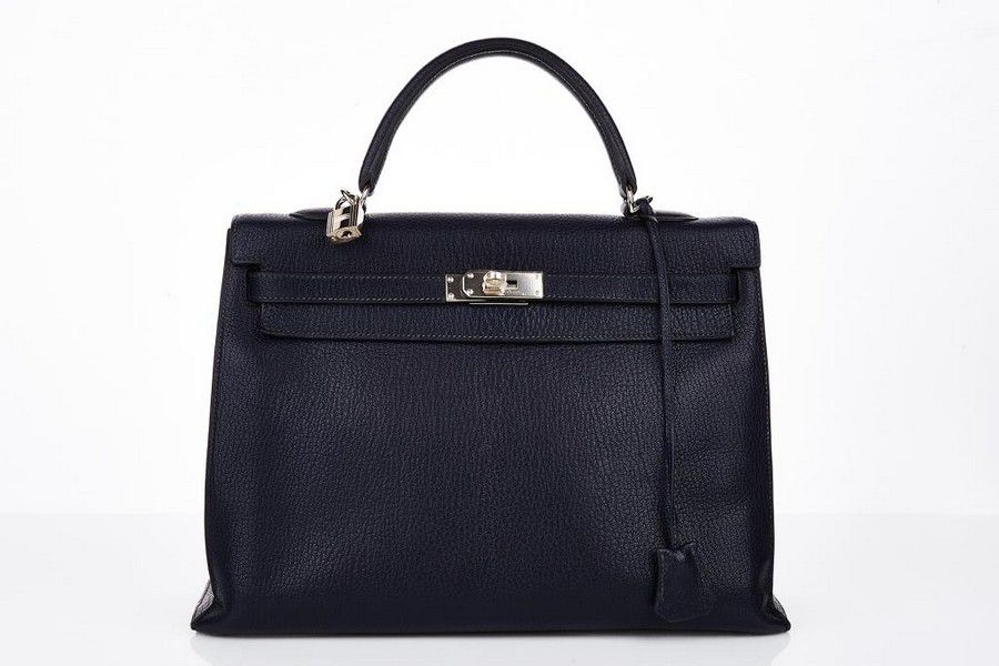 Indigo Kelly Sellier Bag by Hermes with Palladium Hardware - Handbags ...