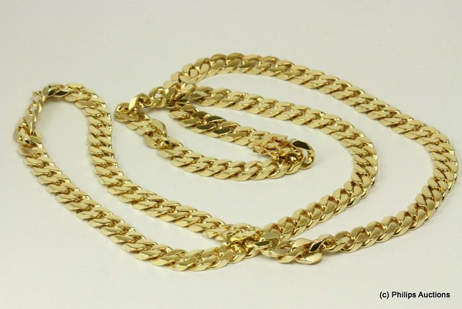 18ct Yellow Gold Curb Chain with Slide Clasp (9 words) - Necklace/Chain ...