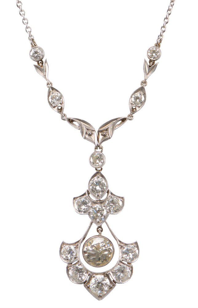 Diamond Pendant with 3.78ctw in White Gold - Pendants/Lockets - Jewellery
