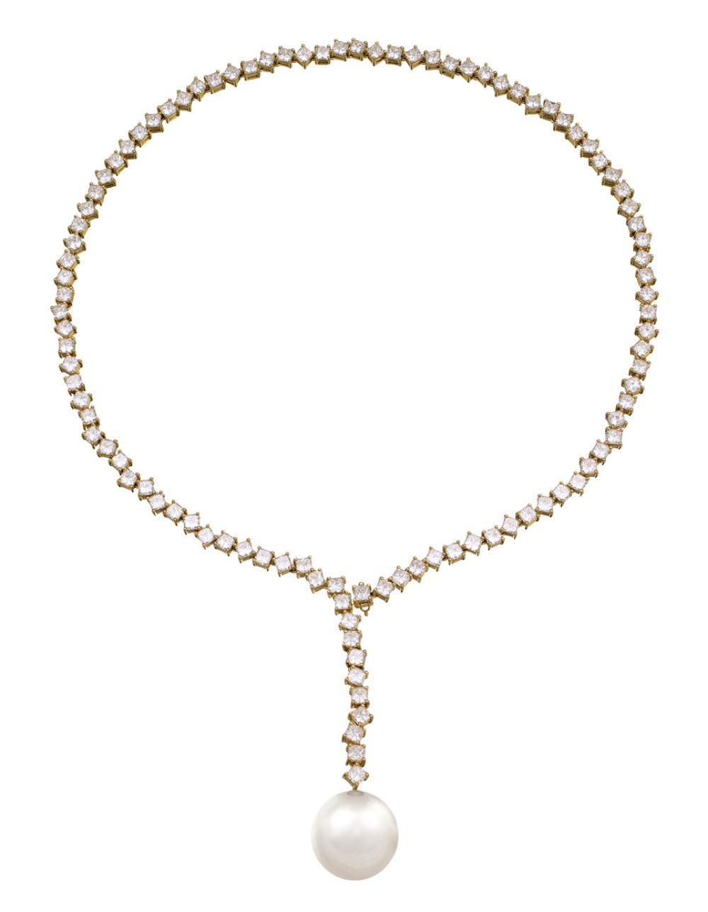 Paspaley South Sea Pearl and Diamond Necklace - Necklace/Chain - Jewellery
