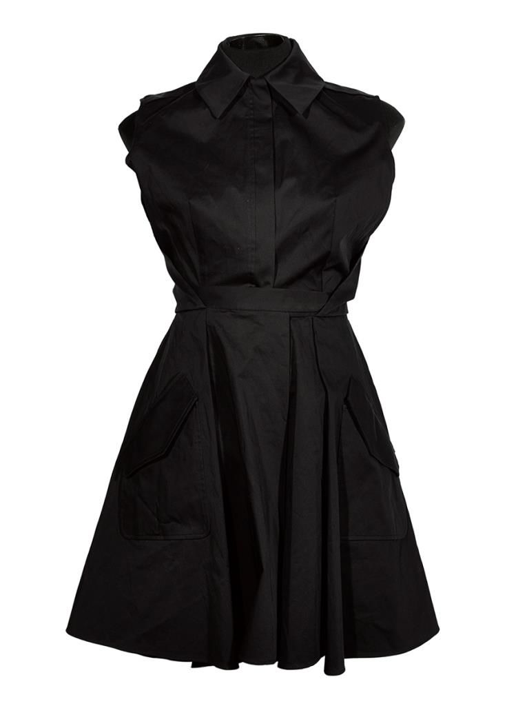Christian Dior Black Cotton Shirt Dress and Wrap Skirt - Clothing ...
