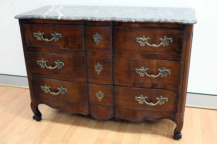 Antique Marble Topped Dining Room Chest