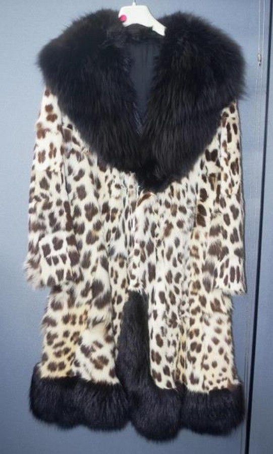 Leopard and Fox Full Length Coat - Furs - Costume & Dressing Accessories