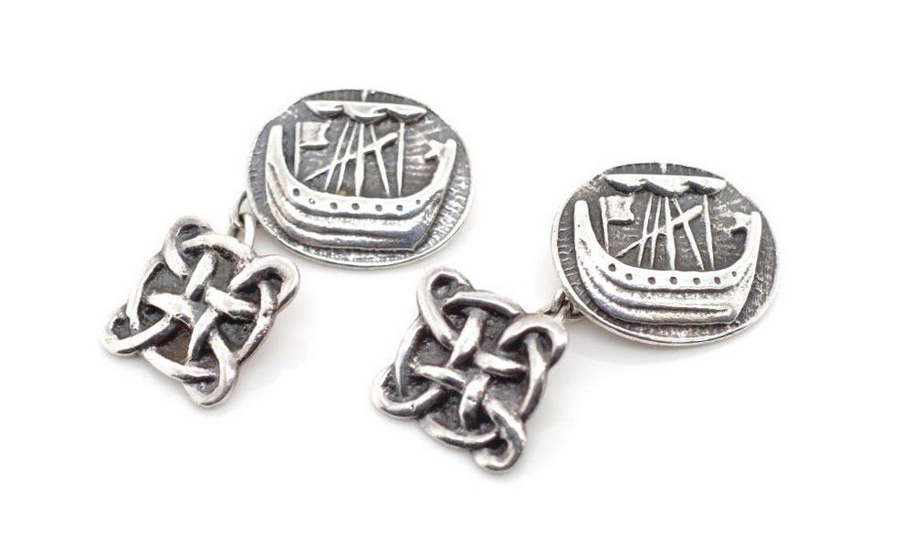 Scottish Viking Knot Cufflinks - Silver Marked Scotland - Cufflinks ...