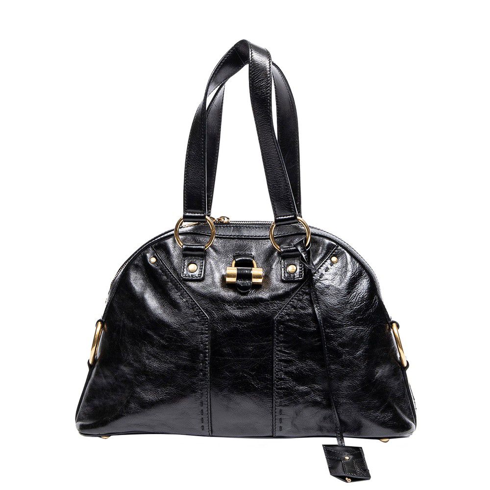 YSL Medium Muse Bag in Black Calfskin Leather - Handbags & Purses ...