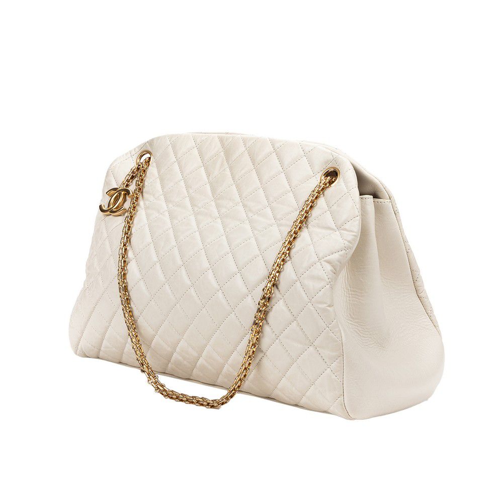 Off-White Chanel Shopper Bag with Gold Hardware - Handbags & Purses ...