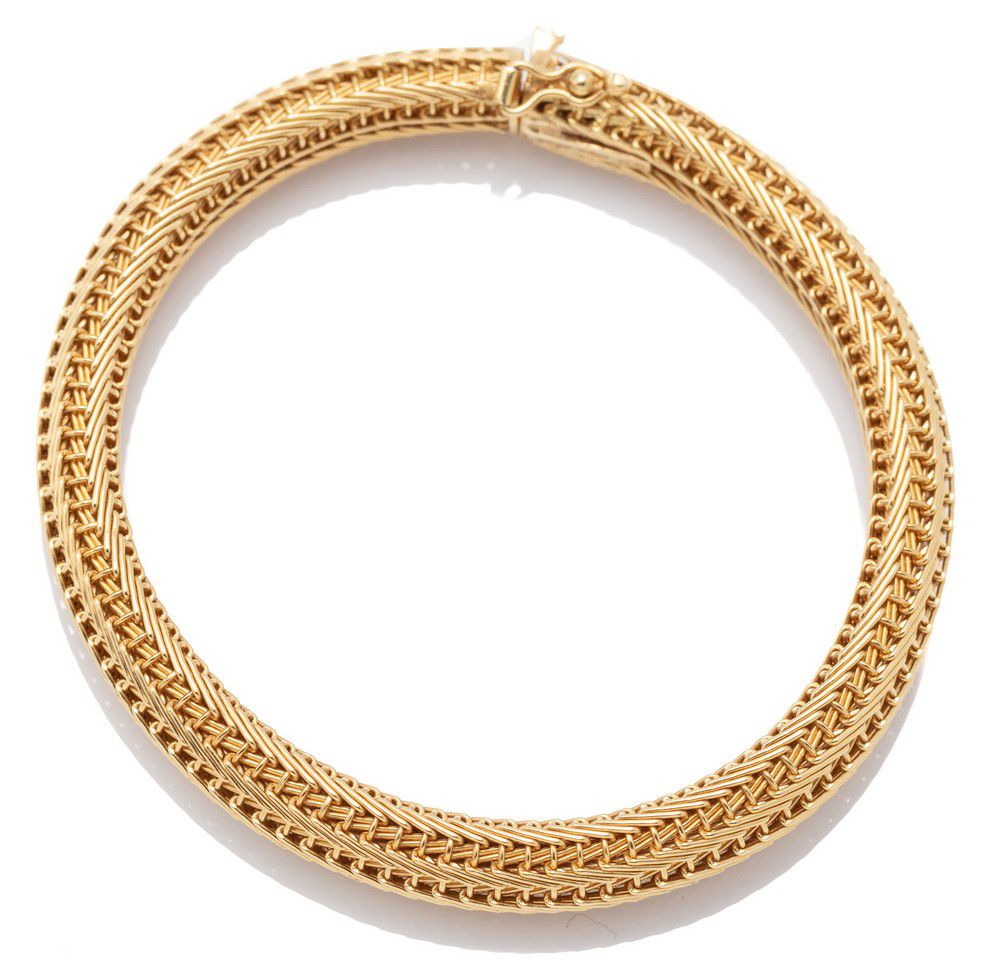 18ct Gold Foxtail Bracelet with Box Clasp - 30.85g - Bracelets/Bangles ...