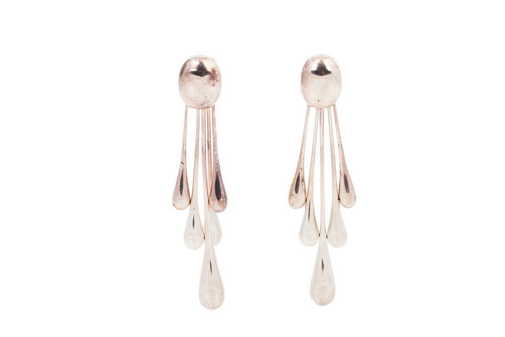 Georg Jensen Sterling Silver Earrings with Drops - Earrings - Jewellery