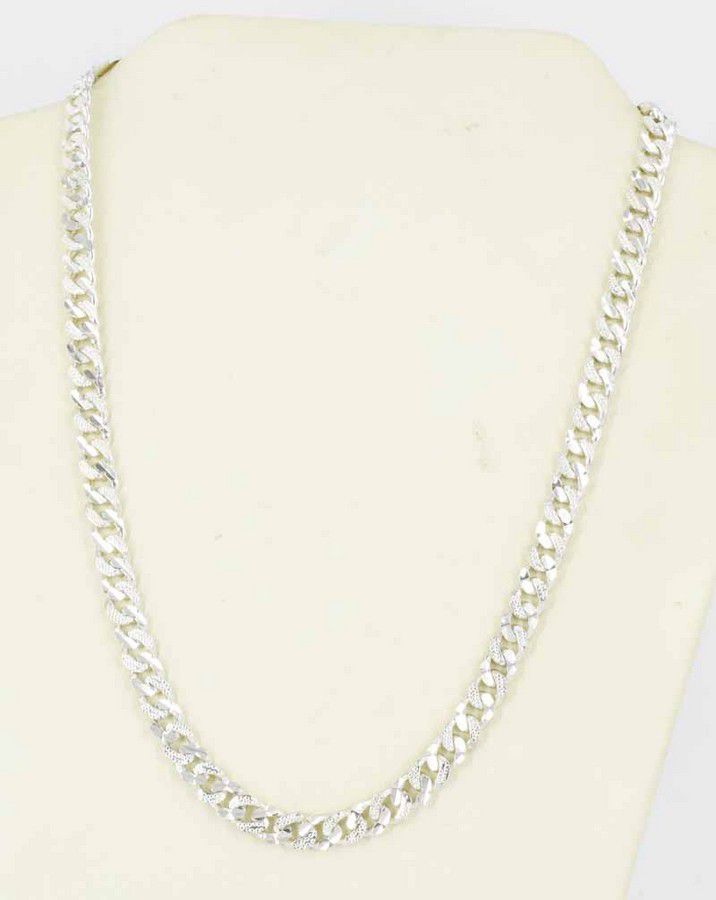 Frosted Silver Gents Chain 33g, 45cm Length Necklace/Chain Jewellery