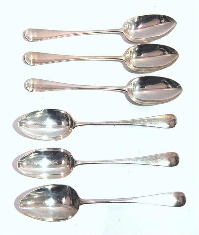 William Adams Sterling Silver Table Spoons with Family Crest - Flatware ...