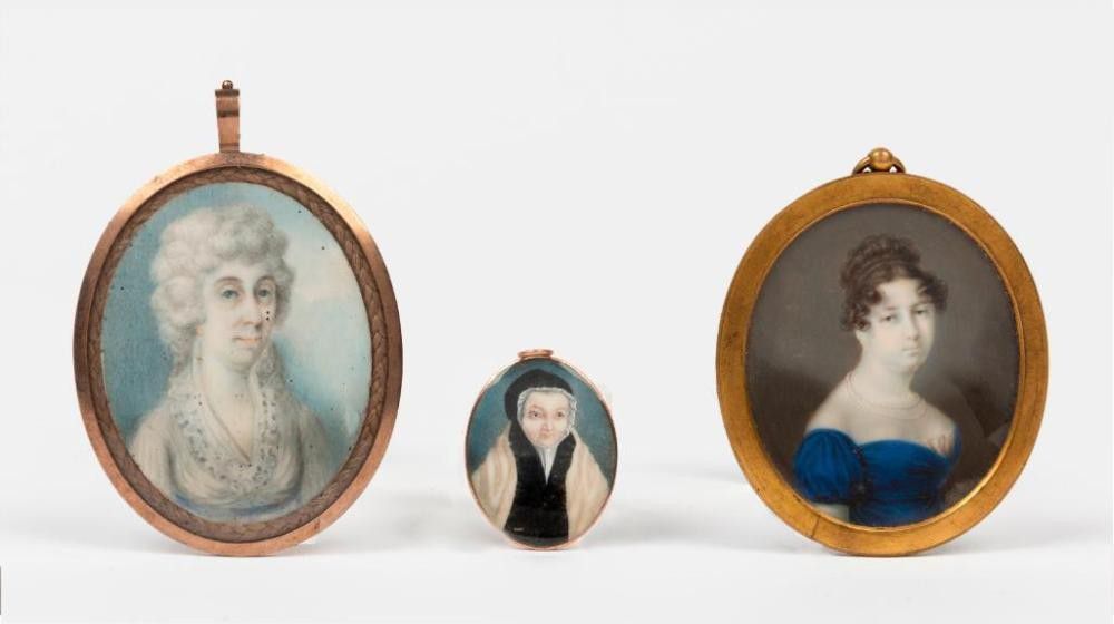 19th Century Lady Portrait Miniatures - Miniatures & Silhouettes ...