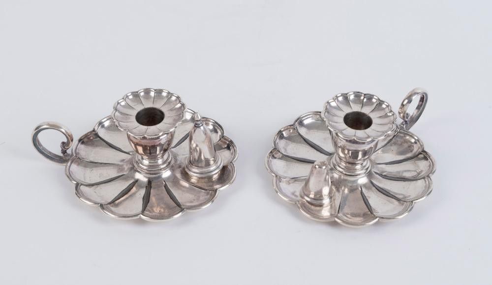 1900 Britannia Metal Candle Holders with Snuff - Pair - Candelabra ...
