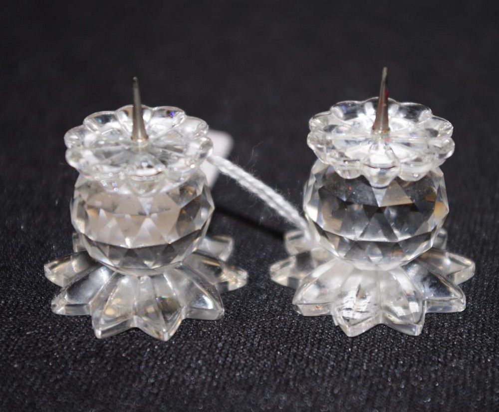Swarovski Crystal Candlesticks 3.5 cm Height European Glass