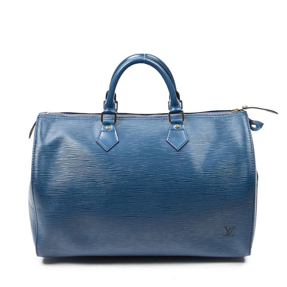 Blue Epi Leather Louis Vuitton Speedy 35 Handbag - Handbags & Purses ...