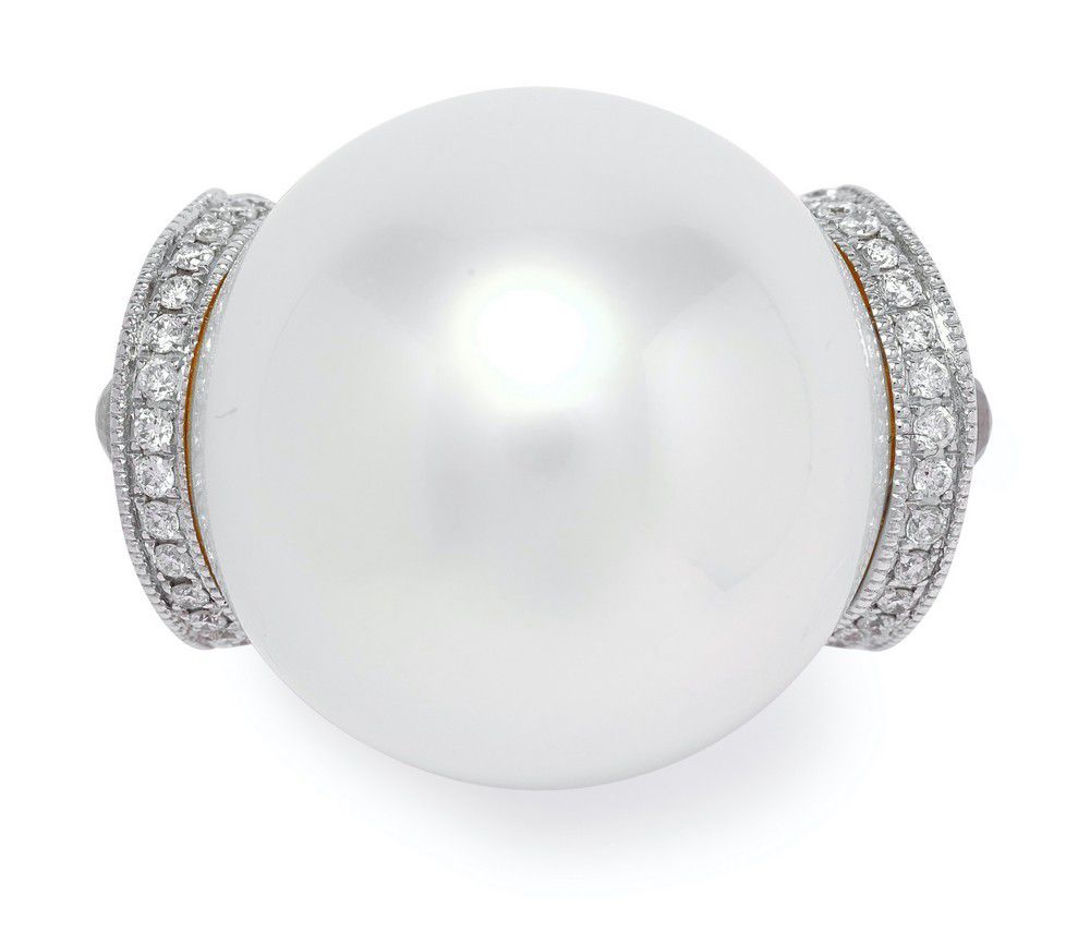 Autore South Sea Pearl and Diamond Ring - Rings - Jewellery