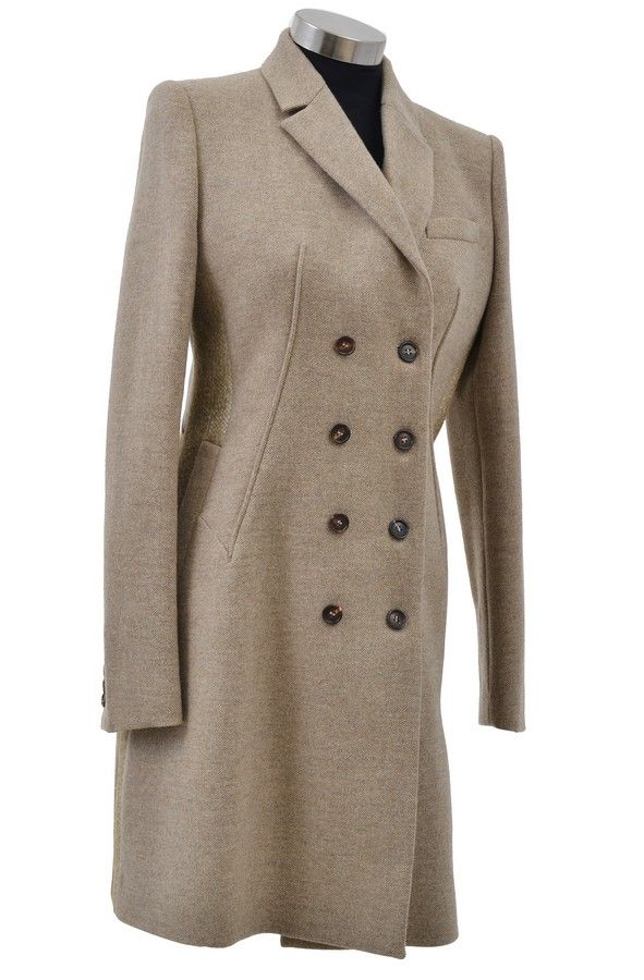 Givenchy Taupe Double Breasted Coat, Size 40 - Clothing - Women's ...