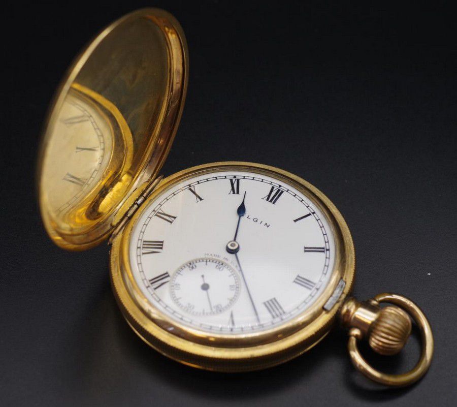 Elgin Full Hunter Pocket Watch, Working Condition, Loose Glass ...