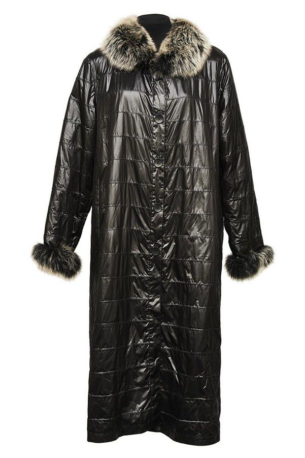 Fur-Lined reversible raincoat black polyester, fully fur lined… - Furs ...