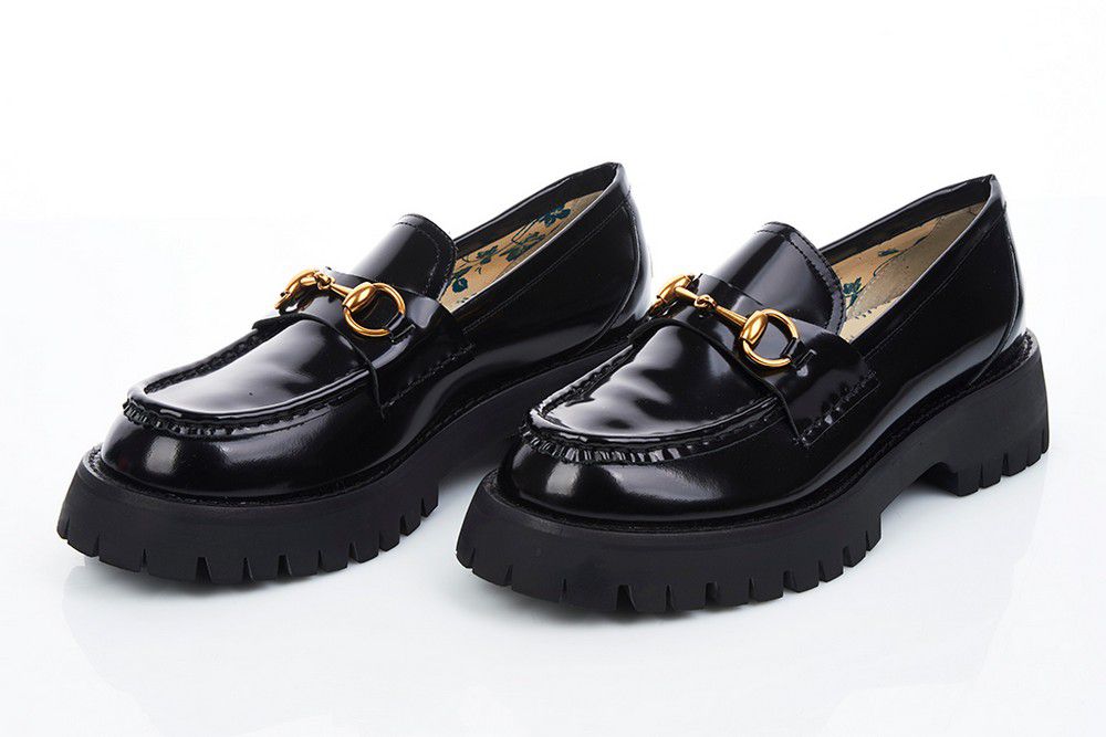 Gucci Bee Loafer with Chunky Sole and Floral Interior - Footwear ...