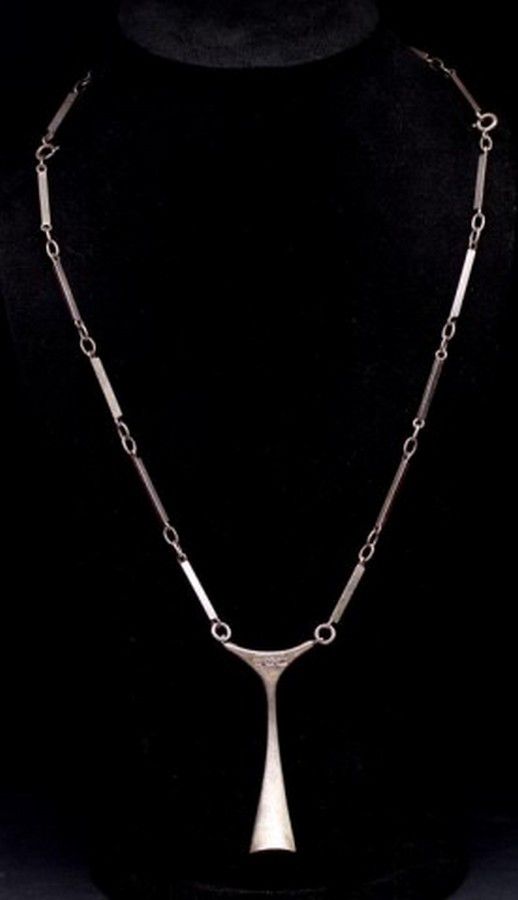 1960s Modernist silver pendant necklace marked 925 O. P… - Pendants ...
