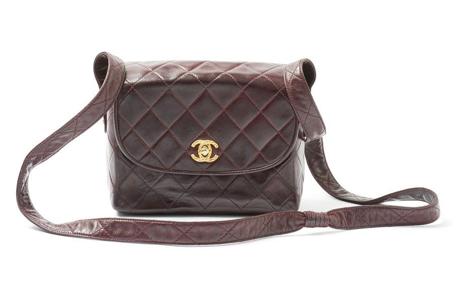 A vintage Chanel quilted Burgundy Lambskin bag, with internal… - Handbags &  Purses - Costume & Dressing Accessories