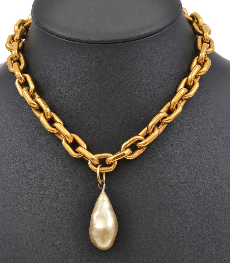 Chanel Faux Pearl Drop Necklace - Necklace/Chain - Jewellery
