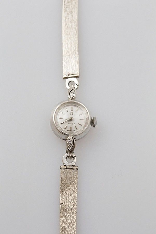 Diamond Omega Cocktail Watch on 14ct Mesh Strap - Watches - Wrist ...