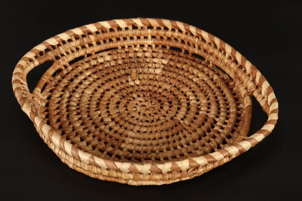Aboriginal Pandanus Food Tray with Twin Handles Aboriginal