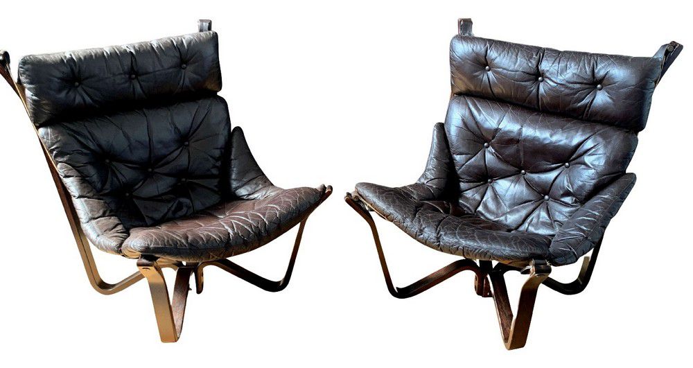 Myrstad Viking Chairs by Brunstad Mobelfabrikk Scandinavian Named