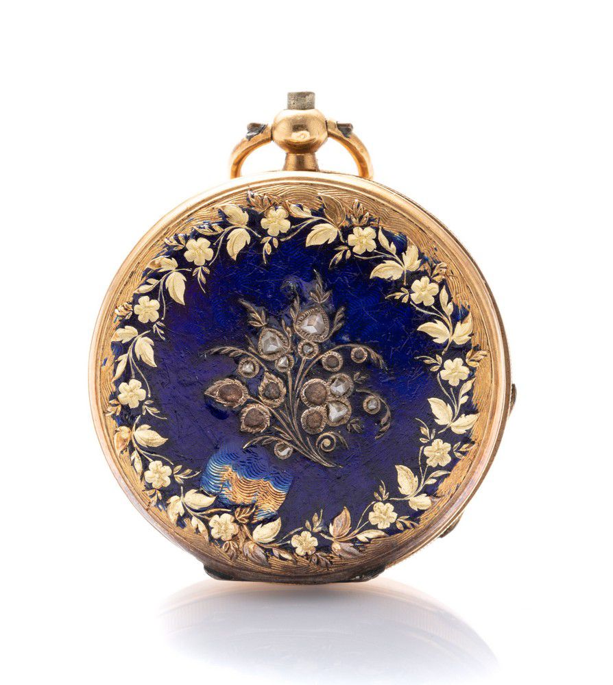 19th Century Diamond and Enamel Pocket Watch - Watches - Pocket & Fob ...