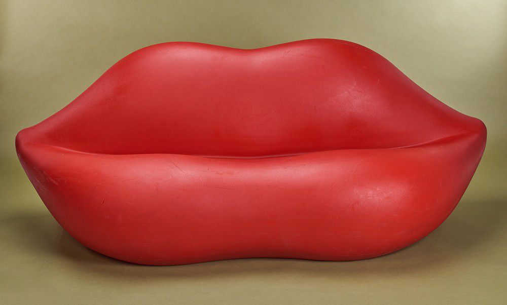 Red Lip Sofa by Heller Marilyn Bocca United States Furniture Post