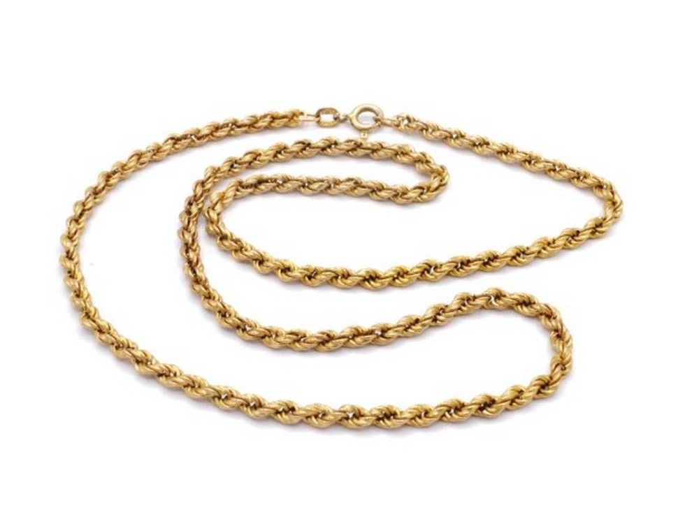 thumbnail image 2 of 14K Solid Rose Gold 0.85mm Loose Rope Chain Necklace – 18 Inches 2 of 5
