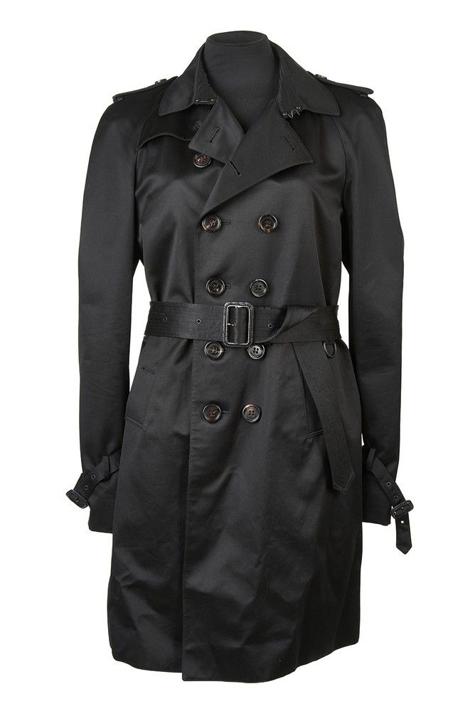 Burberry Prorsum Men's Black Trench Coat - Size 48 - Clothing - Men's ...