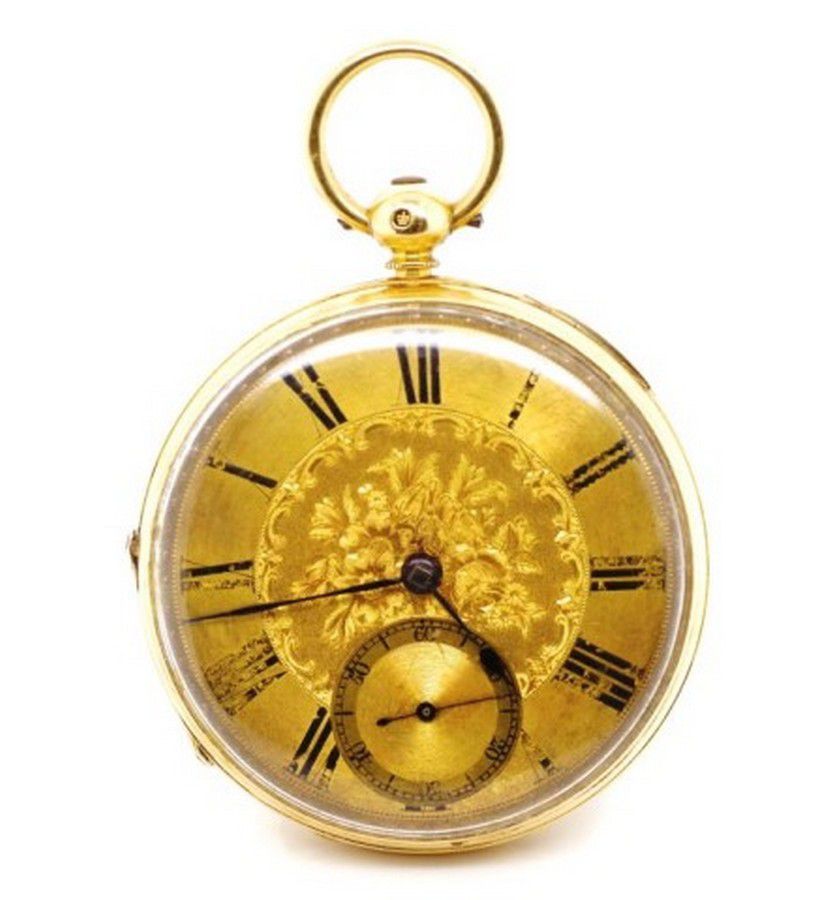 1865 Chased Gold Pocket Watch with Hallmarks - Watches - Pocket & Fob ...